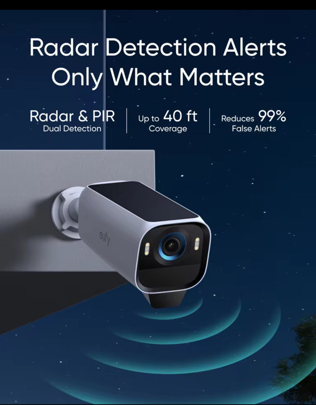 eufyCam S3 Pro 2-Cam Kit Solar Camera Outdoor Wireless MaxColor Night Vision 4K Security Camera with Solar Panel Forever Power